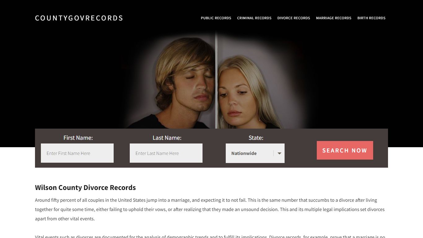 Wilson County Divorce Records | Enter Name and Search|14 Days Free